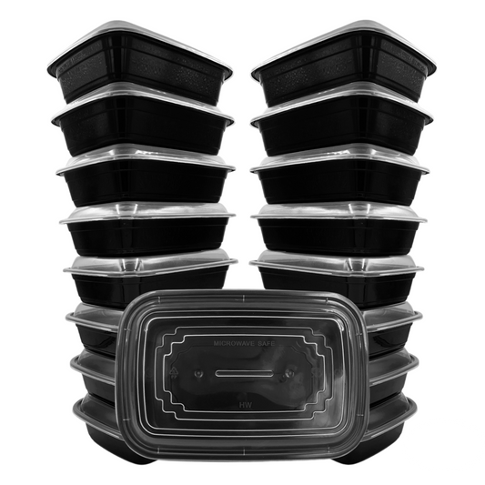 HW-HIGRADE RECT BOX AMERICAN BLK 32OZ (150SET/CTN)