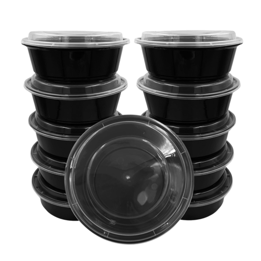 ROUND CONTAINER Y1000 BLACK-SZ (150SET/CTN)