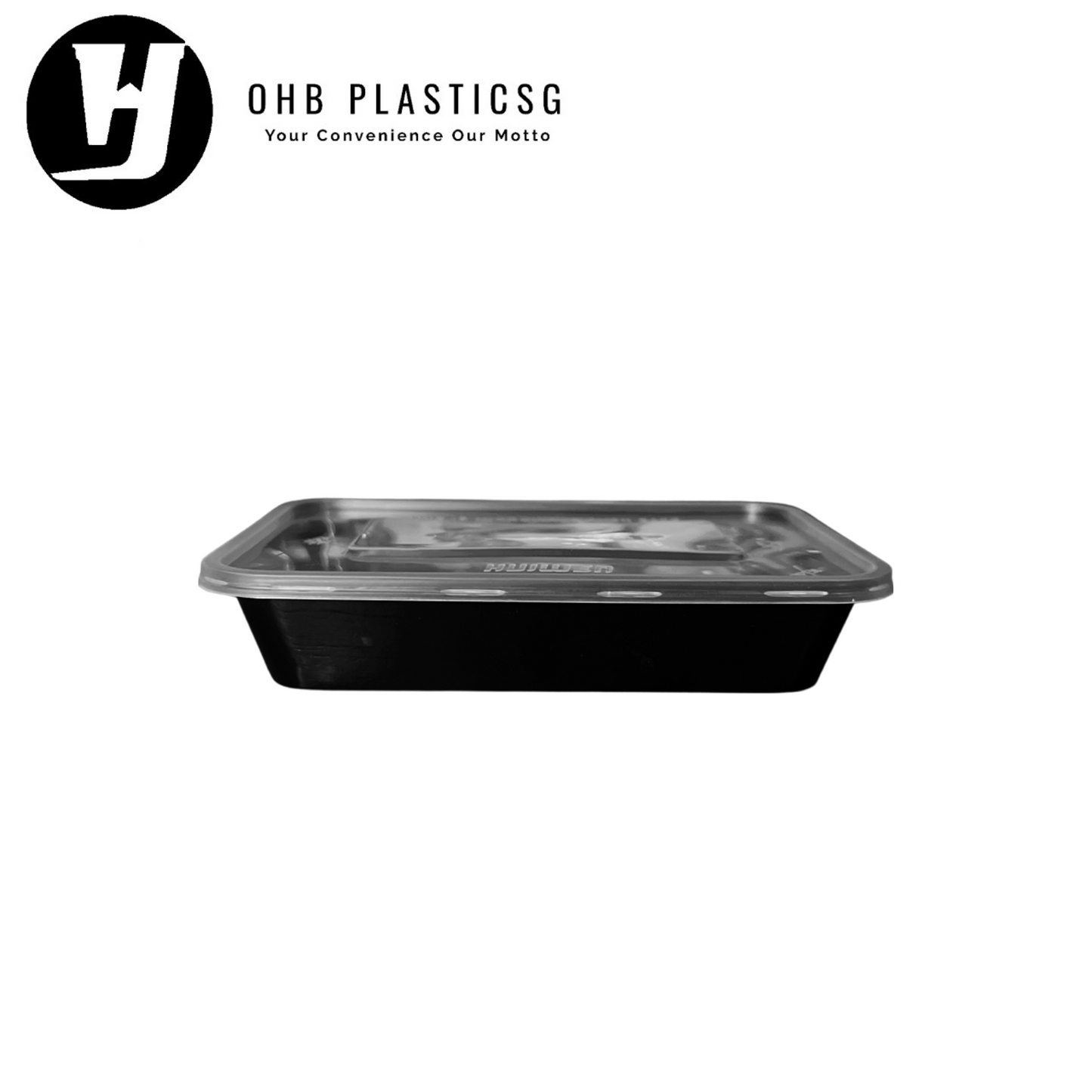 HW-RECT BOX BLACK 500ML (300SET/CTN)