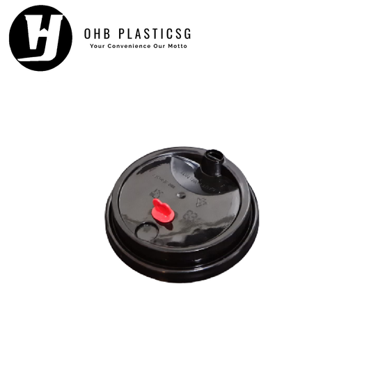95 HD PP LID RED HEART-BLACK (1000PC/CTN)