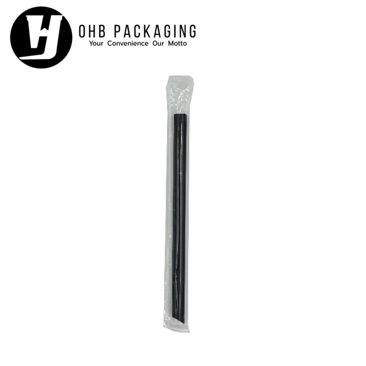 THICK STRAW PACKED 19 X 1.2CM BLACK (2000PC/CTN)