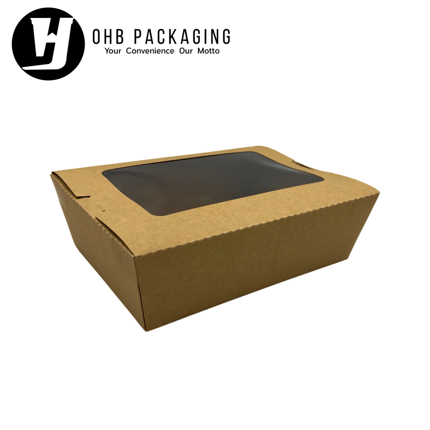 KRAFT LUNCH BOX WINDOW 2100ML (200PC/CTN)