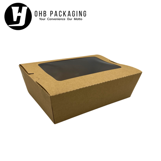 KRAFT LUNCH BOX WINDOW 2100ML (200PC/CTN)