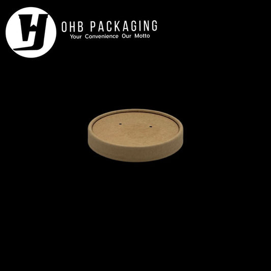 KRAFT TUB LID 96MM (500PC/CTN) 8/12/16oz