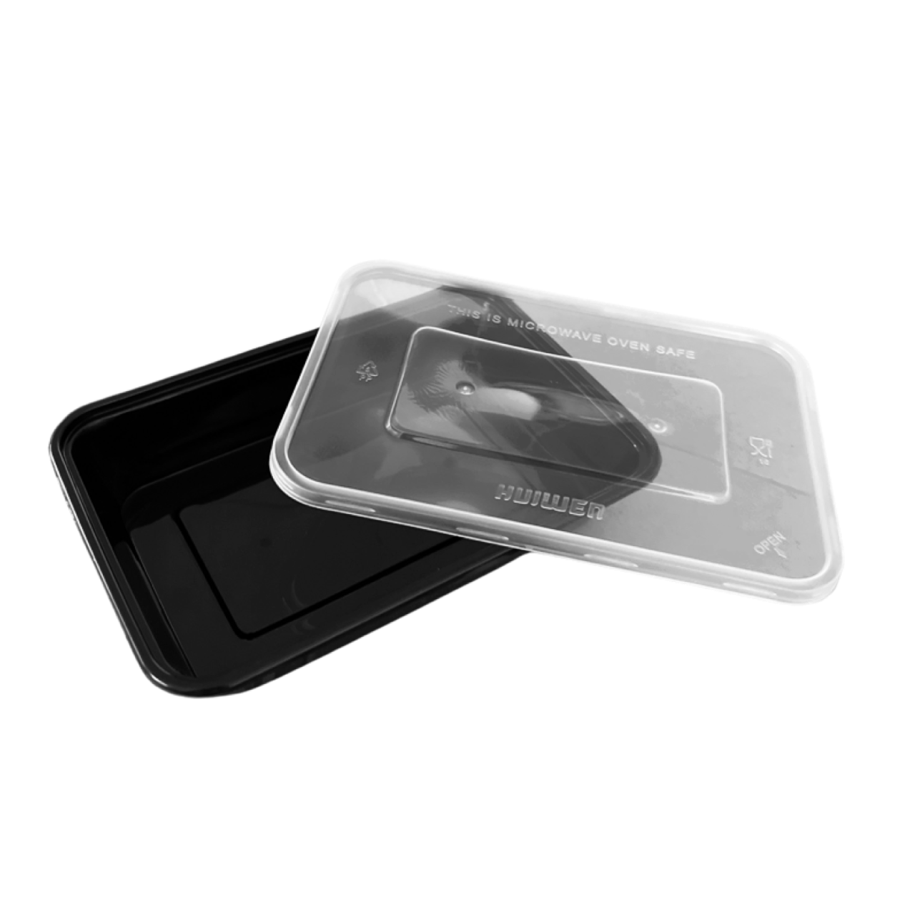 HW-RECT BOX BLACK 500ML (300SET/CTN)
