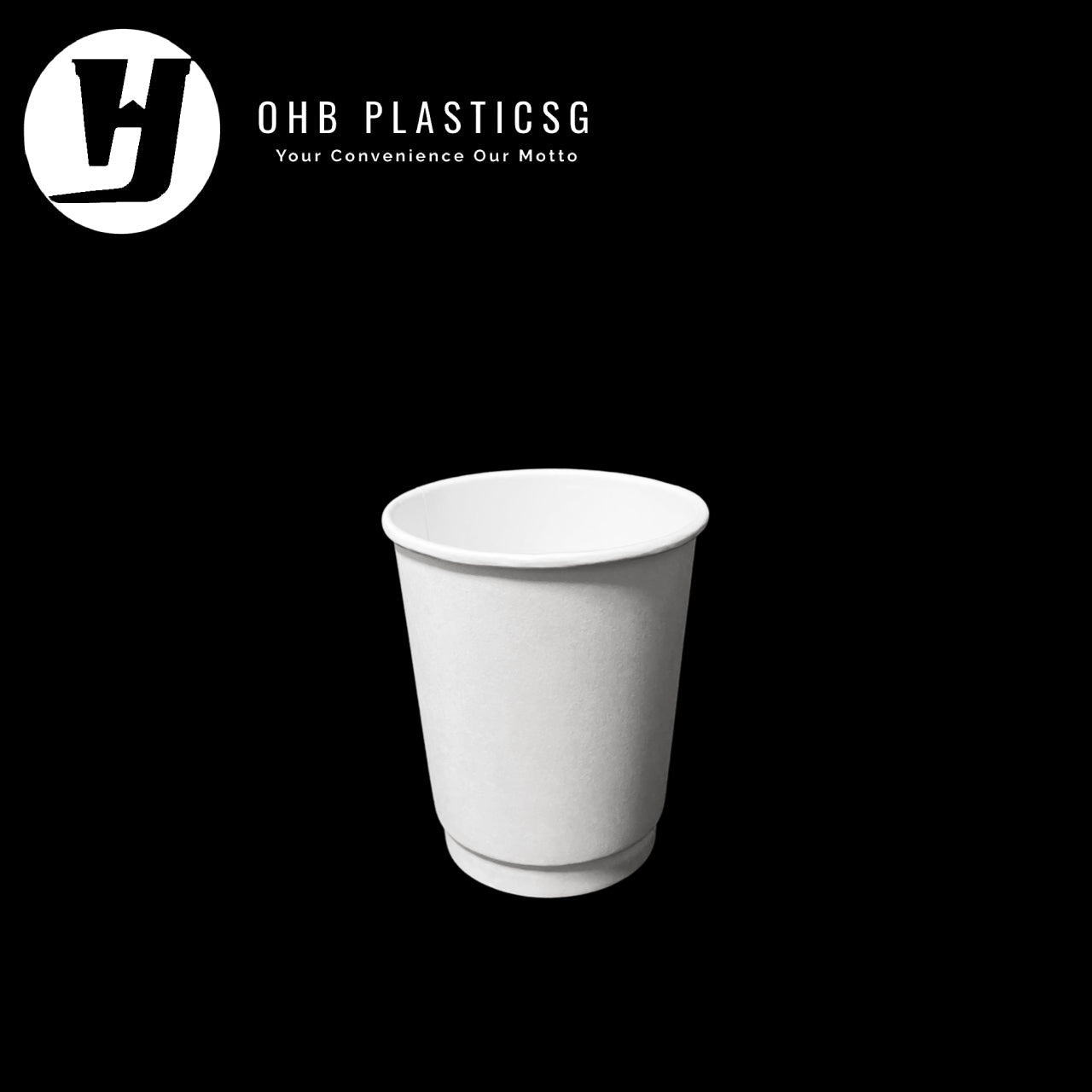 PAPER CUP DB WALL WHITE 8OZ-LC (25PC X 20)
