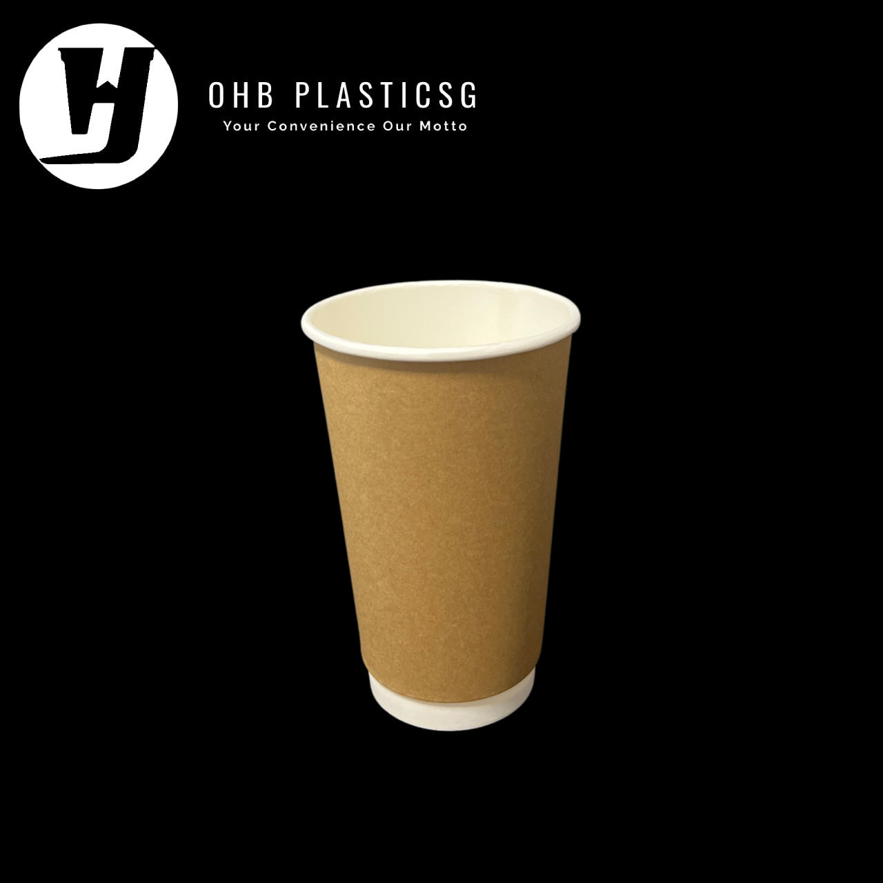 LC-PAPER CUP DB WALL BROWN 16OZ (25PC X 20)