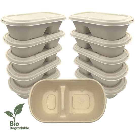BIO 2 COMPARTMENT RECT 1000ML N-SERIES (500PC/CTN)