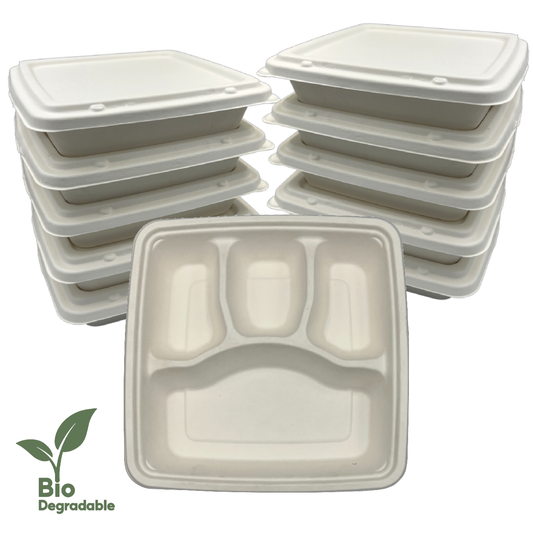 BIODEGRADABLE BENTO 4C SC94 (200PC/CTN)