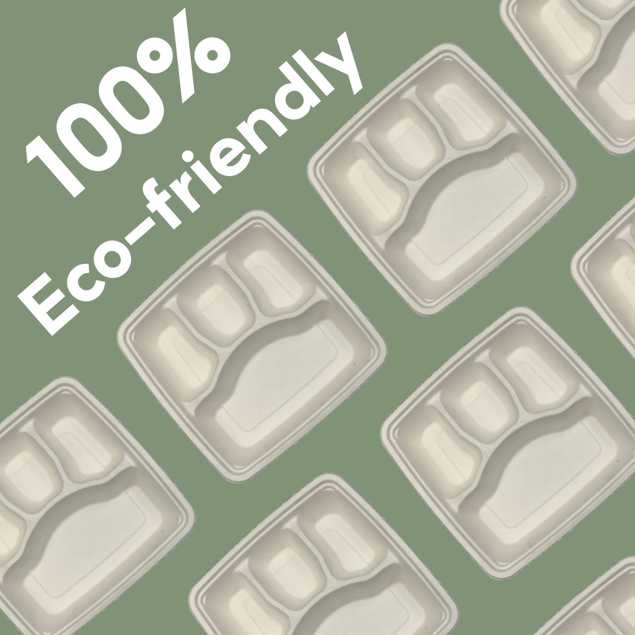 BIODEGRADABLE BENTO 4C SC94 (200PC/CTN)