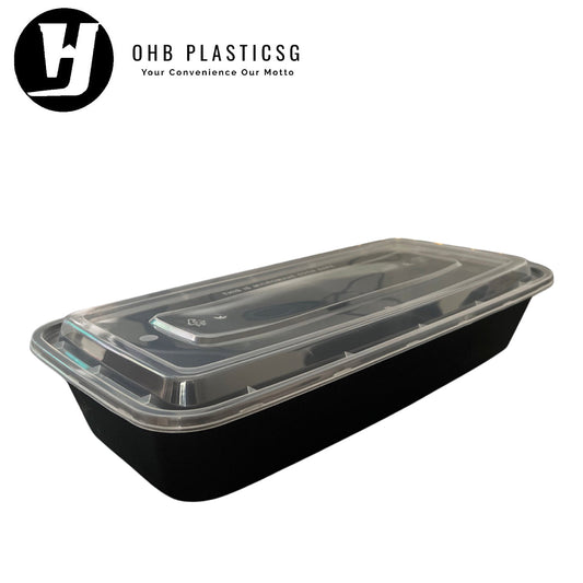 RECTANGLE FISH BOX 2800ML BLACK (30SET X 3)