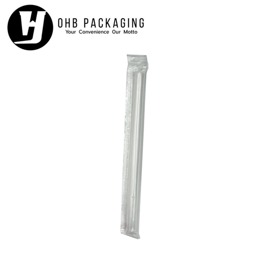 THICK STRAW PACKED 23 X 1.2CM TRANSPARENT (2000PC/CTN)