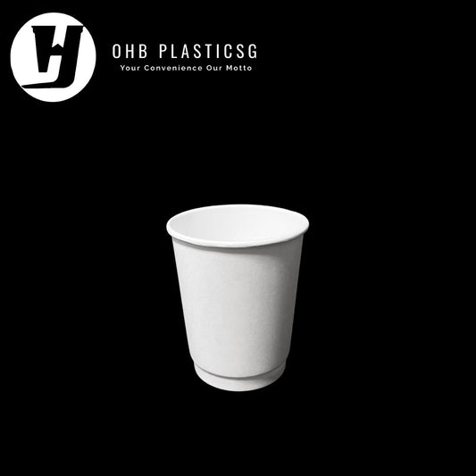 PAPER CUP DB WALL WHITE 8OZ-LC (25PC X 20)