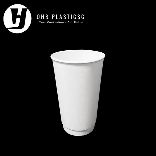 LC-PAPER CUP DB WALL WHITE 16OZ (25PC X 20)