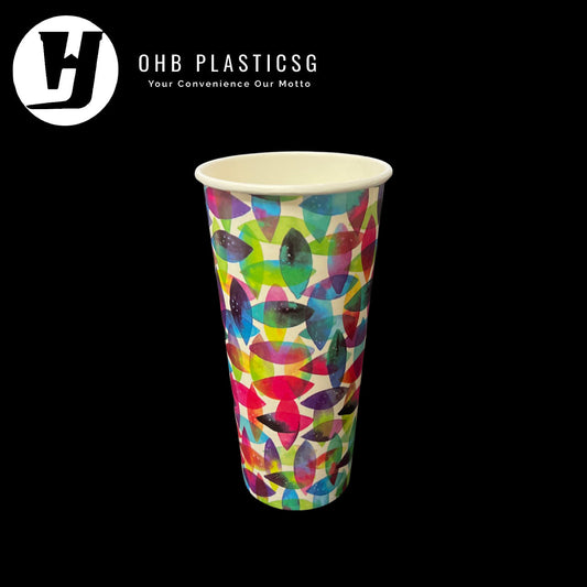 LC-PAPER CUP SG WALL RAINBOW 22OZ (50PC X 20)